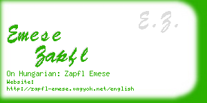 emese zapfl business card